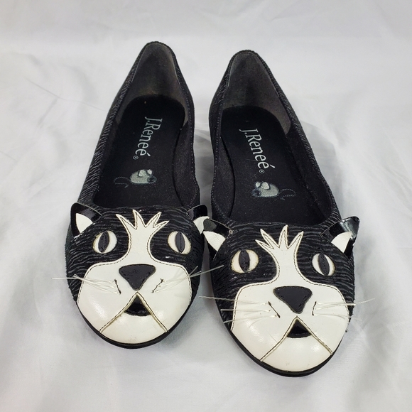 J.Renee Shoes - J. Renée leather cat flats with whiskers 8